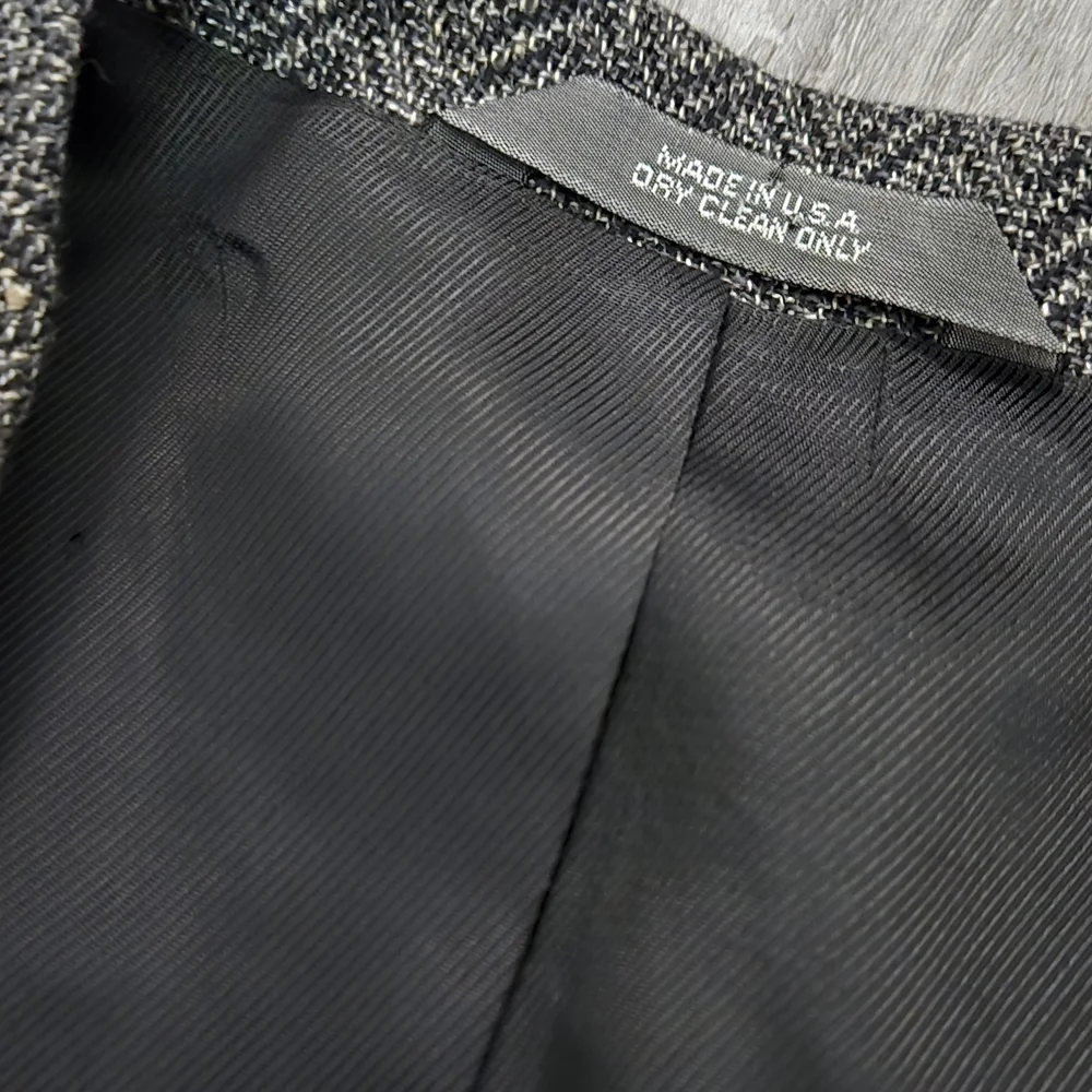 Haggar black herringbone